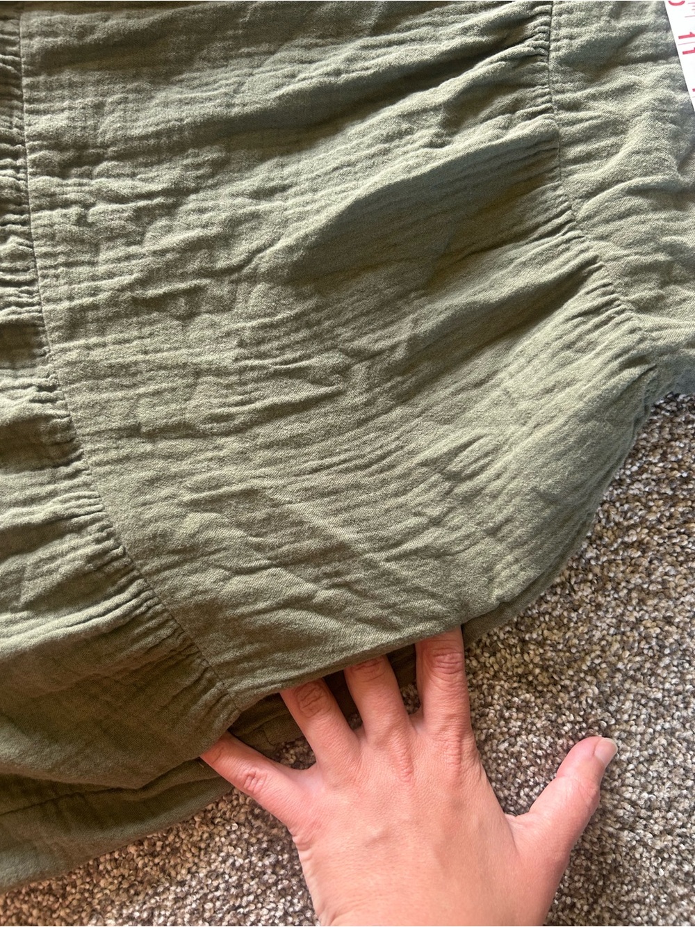 [Universal Thread] Olive Green Gauze Midi Dress Tiered - Picture 3 of 9